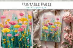 junk journal floral pages, spring collage papers Product Image 9