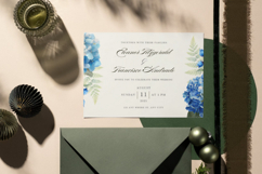 Elegant Blue Green Floral Cliparts Product Image 5