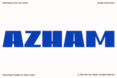 AZHAM  Heavyweight Display Font Product Image 1