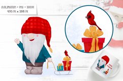 Christmas sublimation - Christmas gnome PNG Merry Christmas Product Image 1