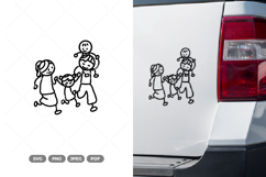 Family Stick Figure SVG &amp; Clipart Product Image 1
