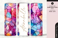 Personalised Name Tumbler Wrap PNG Sublimation | Marble Product Image 1