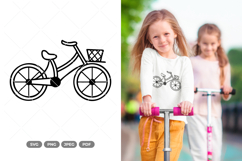 Bicycle Doodle SVG &amp; Clipart Product Image 1