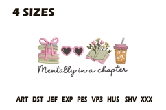 Mentally in a Chapter Embroidery Design Product Image 1