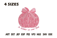 In October We Wear Pink Embroidery Product Image 1