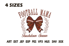 Football Mama Embroidery Design Product Image 1