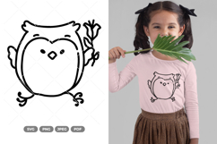 Kawaii Owl SVG &amp; Clipart Product Image 1