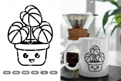 Kawaii Potted Plant SVG &amp; Clipart Product Image 1