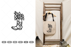 Flower in a Boot SVG &amp; Clipart Product Image 1