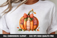 Bow Tied Autumn Pumpkin Clipart Product Image 1