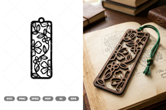 Floral Bookmark SVG &amp; Clipart Product Image 1