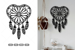 Heart Dream Catcher SVG &amp; Clipart Product Image 1
