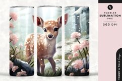 Christmas Snowy Animal Deer Tumbler Wrap PNG Sublimation Product Image 1