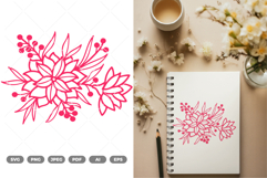 Flower Doodle SVG &amp; Clipart Product Image 1