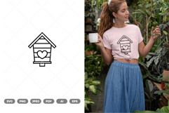 Birdhouse Doodle SVG &amp; Clipart Product Image 1
