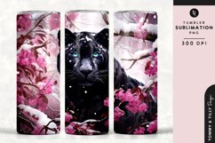 Christmas Snowy Animal Leopard Tumbler Wrap PNG Sublimation Product Image 1