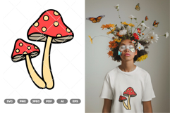Mushroom Colored SVG &amp; Clipart Product Image 1