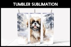 6 Winter Shih Tzu Dog Tumbler Sublimation|Winter Tumbler Product Image 2