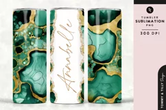 Personalised Name Tumbler Wrap PNG Sublimation | Marble Product Image 1