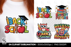 Back to School Clipart Sublimation PNG Product Image 1