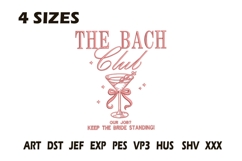 The Bach Club Embroidery Design Product Image 1
