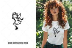 Fairy Doodle SVG &amp; Clipart Product Image 1
