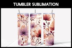 6 3D Tumbler Wrap 3D Seamless Flowers I Tumbler Sublimation Product Image 6