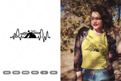 Camping Heartbeat SVG &amp; Clipart Product Image 1