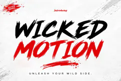WICKED MOTION Bold Brush Script Font Product Image 1