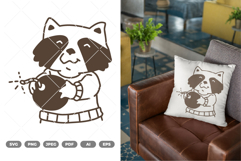 Racoon SVG &amp; Clipart Product Image 1