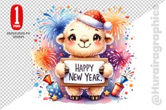 Cute Camel Happy New Year Clipart - PNG File Product Image 1