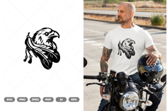 Boho Hawk Head SVG &amp; Clipart Product Image 1