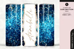 Personalised Name Tumbler Wrap PNG Sublimation | Glitter Product Image 1