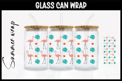 Flamingo Glass Wrap Svg,16oz Libbey Wrap, Summer SVG Wrap Product Image 1
