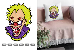 Scary Clown Colored SVG & Clipart Product Image 1