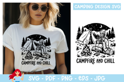 Campfire and chill SVG, Camp SVG Product Image 1