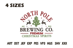 North Pole Brewing Co Embroidery Design | Christmas Product Image 1