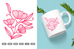 Flower Doodle SVG &amp; Clipart Product Image 1