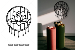 Lotus Wall Decor SVG &amp; Clipart Product Image 1