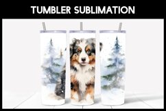6 Winter Aussie Dog Tumbler Sublimation |Winter Tumbler Product Image 6