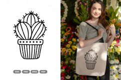 Potted Cactus SVG &amp; Clipart Product Image 1