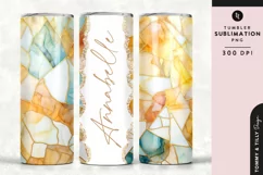 Personalised Name Tumbler Wrap PNG Sublimation | Marble Product Image 1