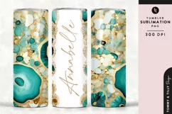 Personalised Name Tumbler Wrap PNG Sublimation | Marble Product Image 1