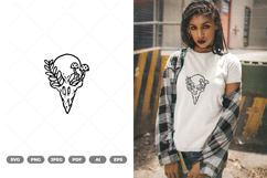 Animal Skull and Mushrooms SVG &amp; Clipart Product Image 1
