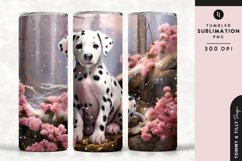 Christmas Snowy Animal Dalmation Tumbler Wrap PNG Sublimatio Product Image 1
