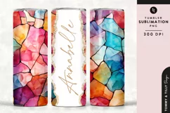 Personalised Name Tumbler Wrap PNG Sublimation | Marble Product Image 1