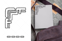 Geometric Corner Doodle SVG &amp; Clipart Product Image 1