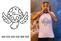 Skull Mushroom SVG &amp; Clipart Product Image 1