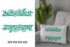 Floral Split Border SVG &amp; Clipart Product Image 1
