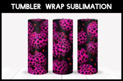 Neon Pink Leopard Pumpkins Tumbler Sublimation | 3D Tumbler Product Image 1